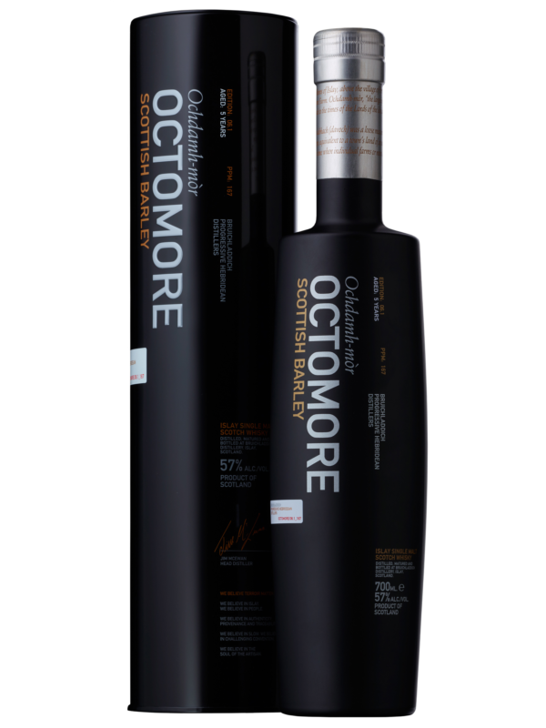 Bruichladdich Octomore 06.1 Scottish Barley Single Malt Whisky Islay Peat PPM 167 5 year old