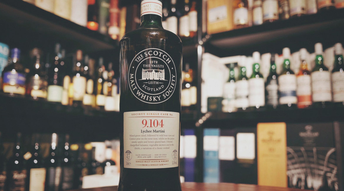 SMWS 9.104 1988 27 Year Old Single Malt Scotch Whisky (Lychee Martini) Speyside Glen Grant sherry Lychee Martini