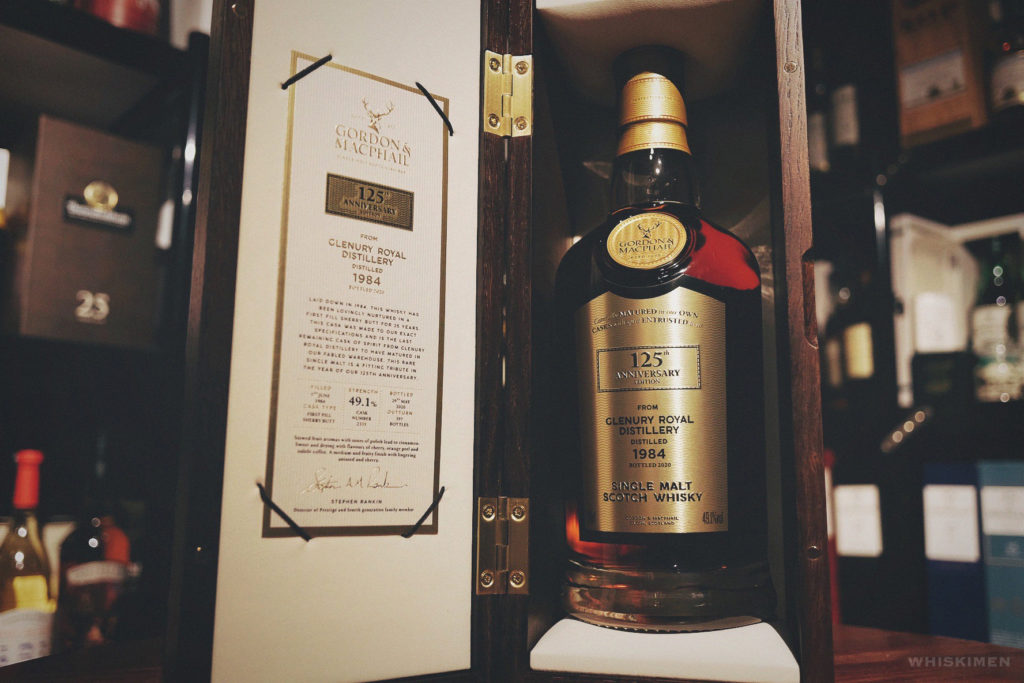 Gordon & MacPhail The Last Cask Series Glenury Royal 1984 Single Malt Scotch Whisky 125th Anniversary Edition