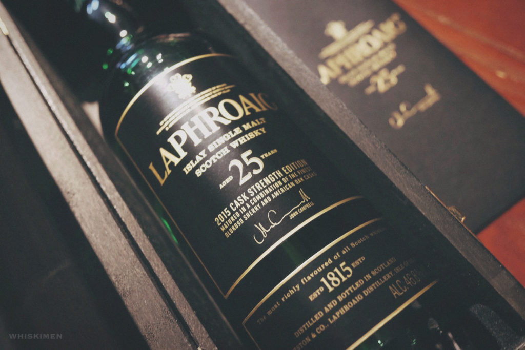 Laphroaig 25 Year Old Single Malt Scotch Whisky 2015 Edition